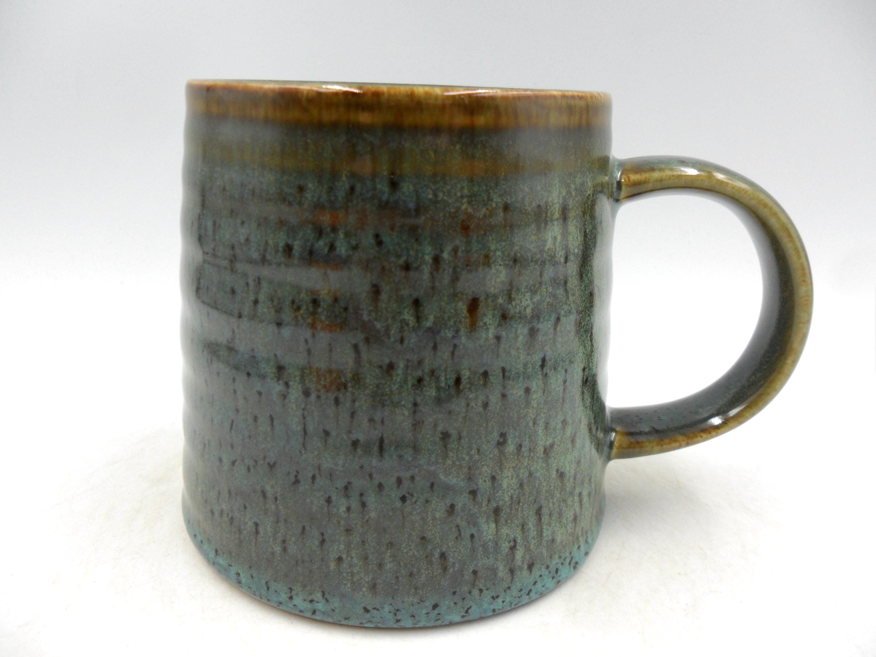 Individual Reactive Glaze Creme Brulee Mugs in Blue Speckled Leopard ...
