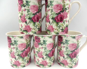 マグカップセット （テスト出品） サマーローズストレートチンツマグカップ6個セット。 - Etsy 日本