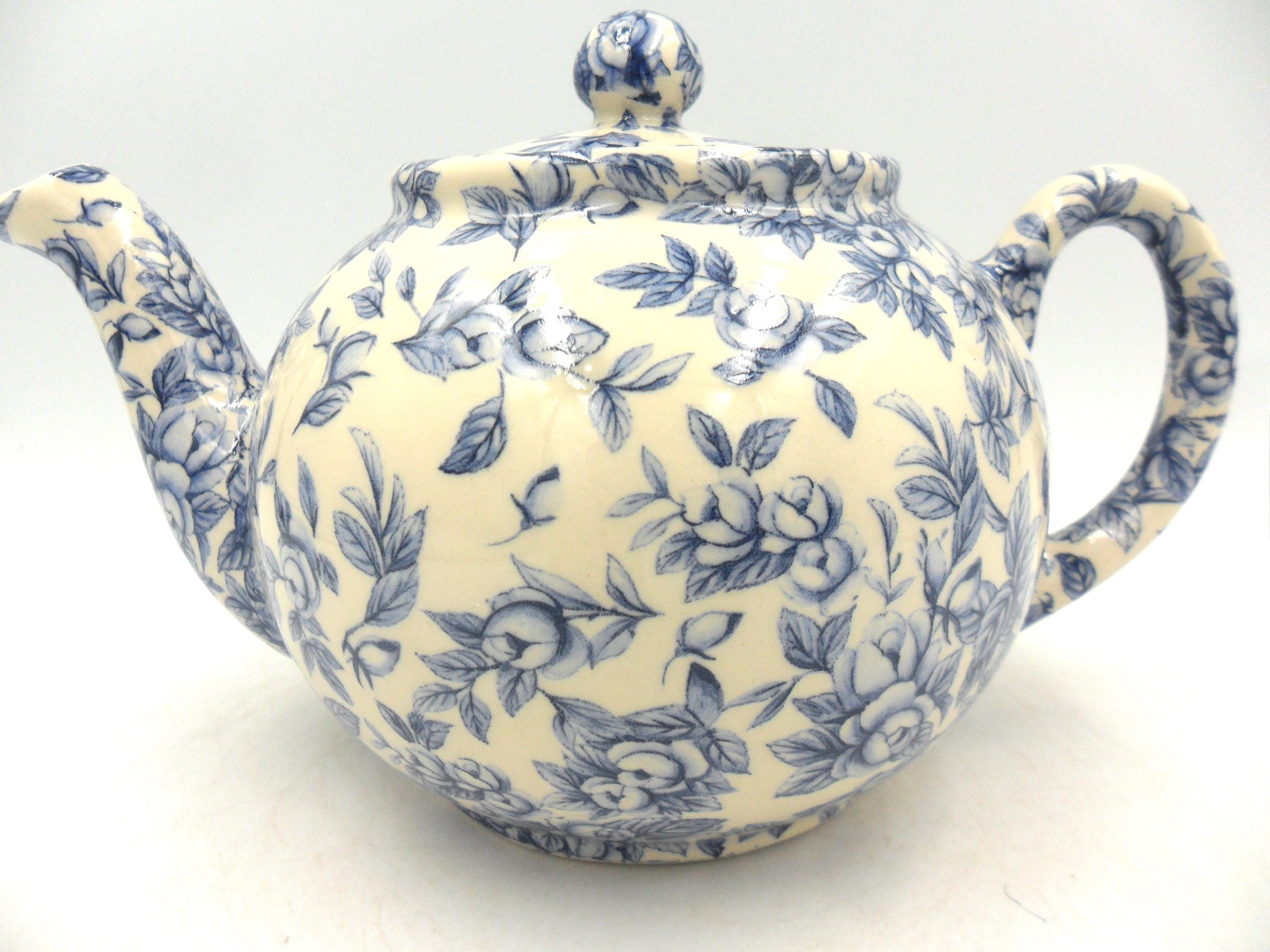 2 Cup Teapot in Blue Blossom Design by Heron Cross Pottery - Etsy