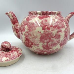 2 Cup Teapot in Pink Laura chintz Design by Heron Cross Pottery Bild 5