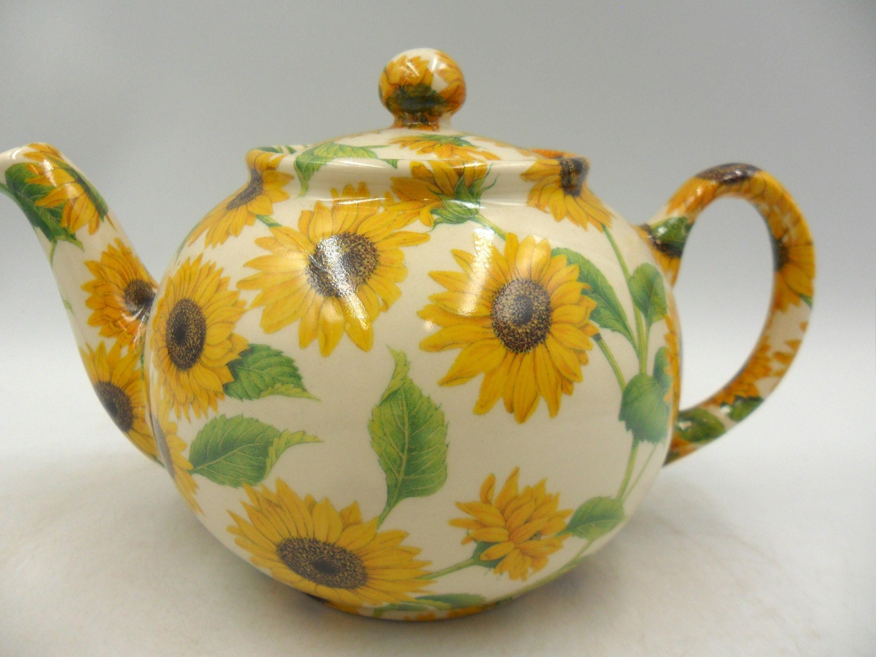 2 Cup Teapot in Sunflower Design by Heron Cross Pottery. - Etsy