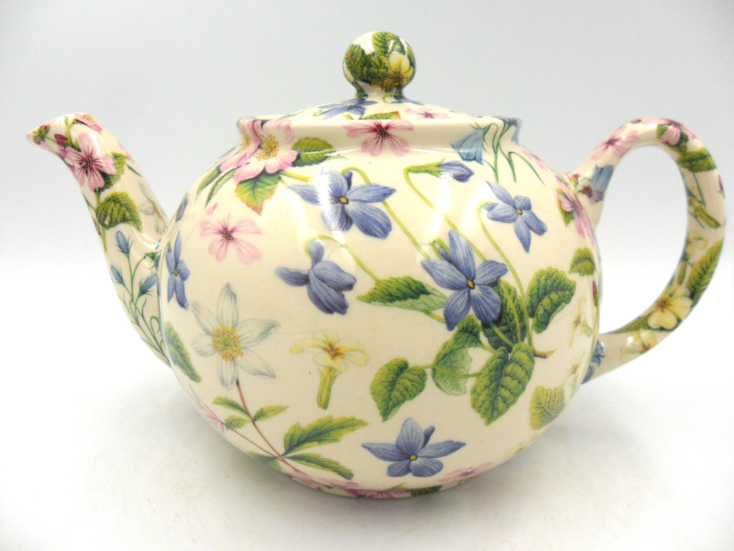 2 Cup Teapot in Floral Dog Rose Design by Heron Cross Pottery - Etsy