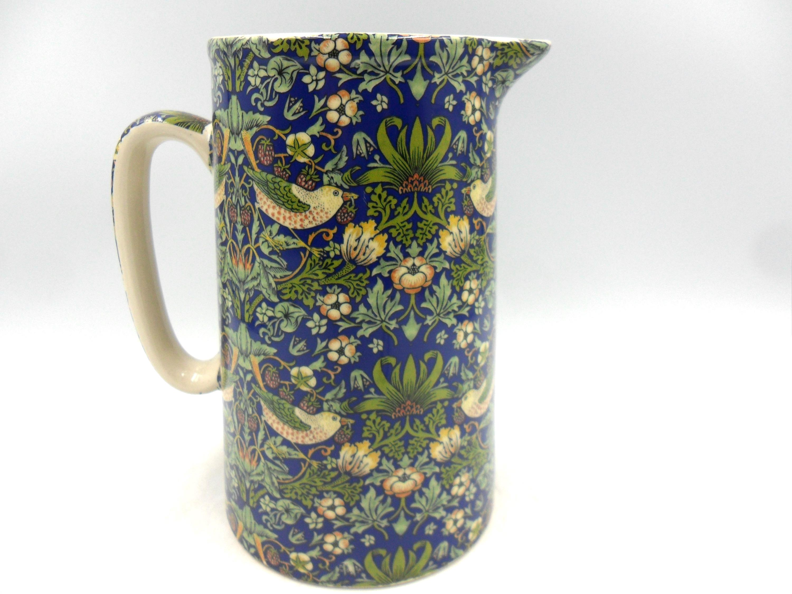 Übertopf „Erdbeerdieb“ Von William Morris – Keramik-Steingut, Salbeigrün/Blau, Ca. 10,8 X 10 Cm, Deko Für Pflanzen