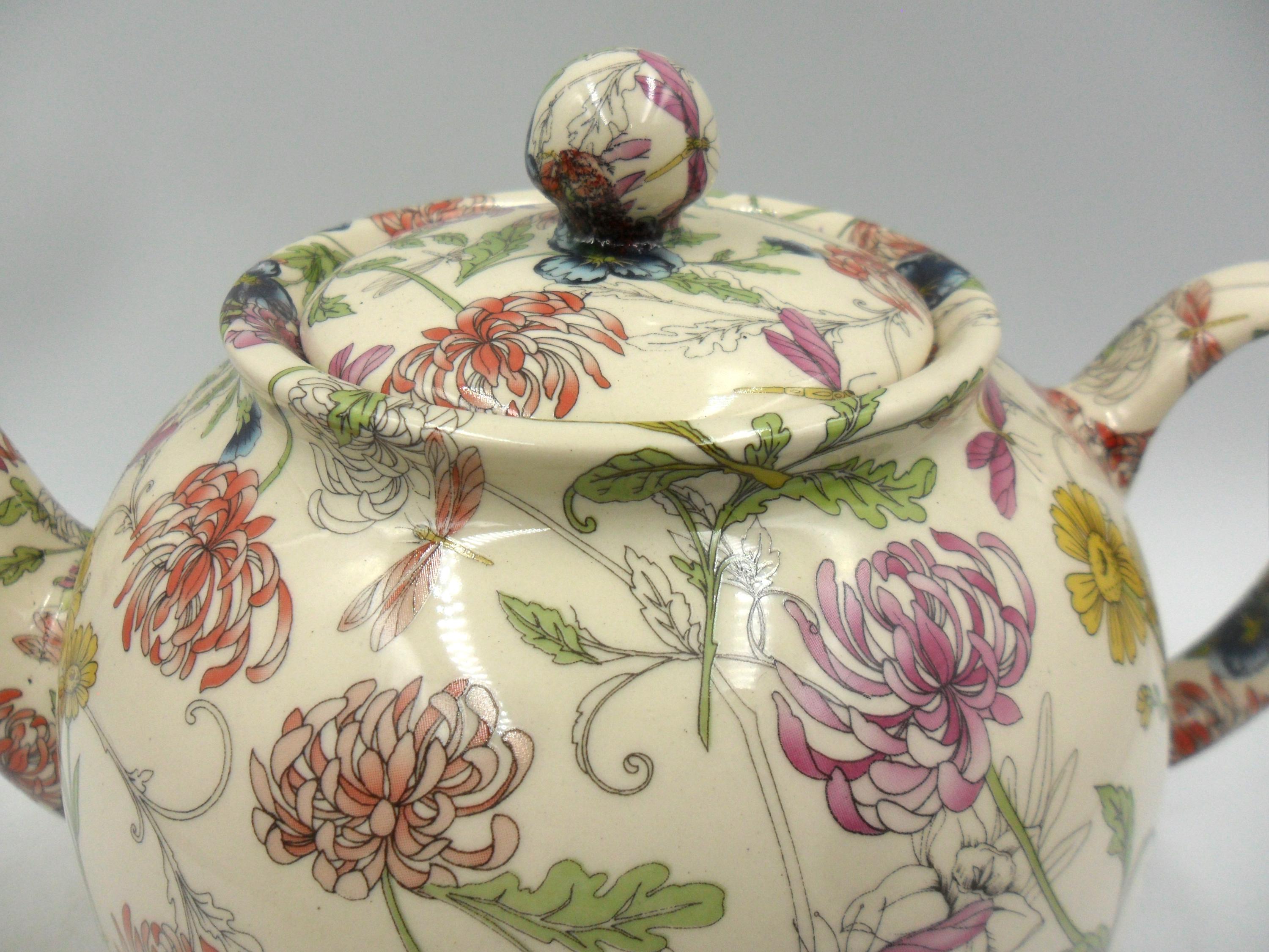 Heron Cross Pottery 伝統的な英国式ティーセット 6 Cup Teapot in Windsor Gardens Design by Heron Cross Pottery - Etsy