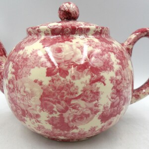 2 Cup Teapot in Pink Laura chintz Design by Heron Cross Pottery Bild 10