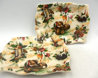 Heron Cross Pottery による、Happy Holidays ビクトリア朝の