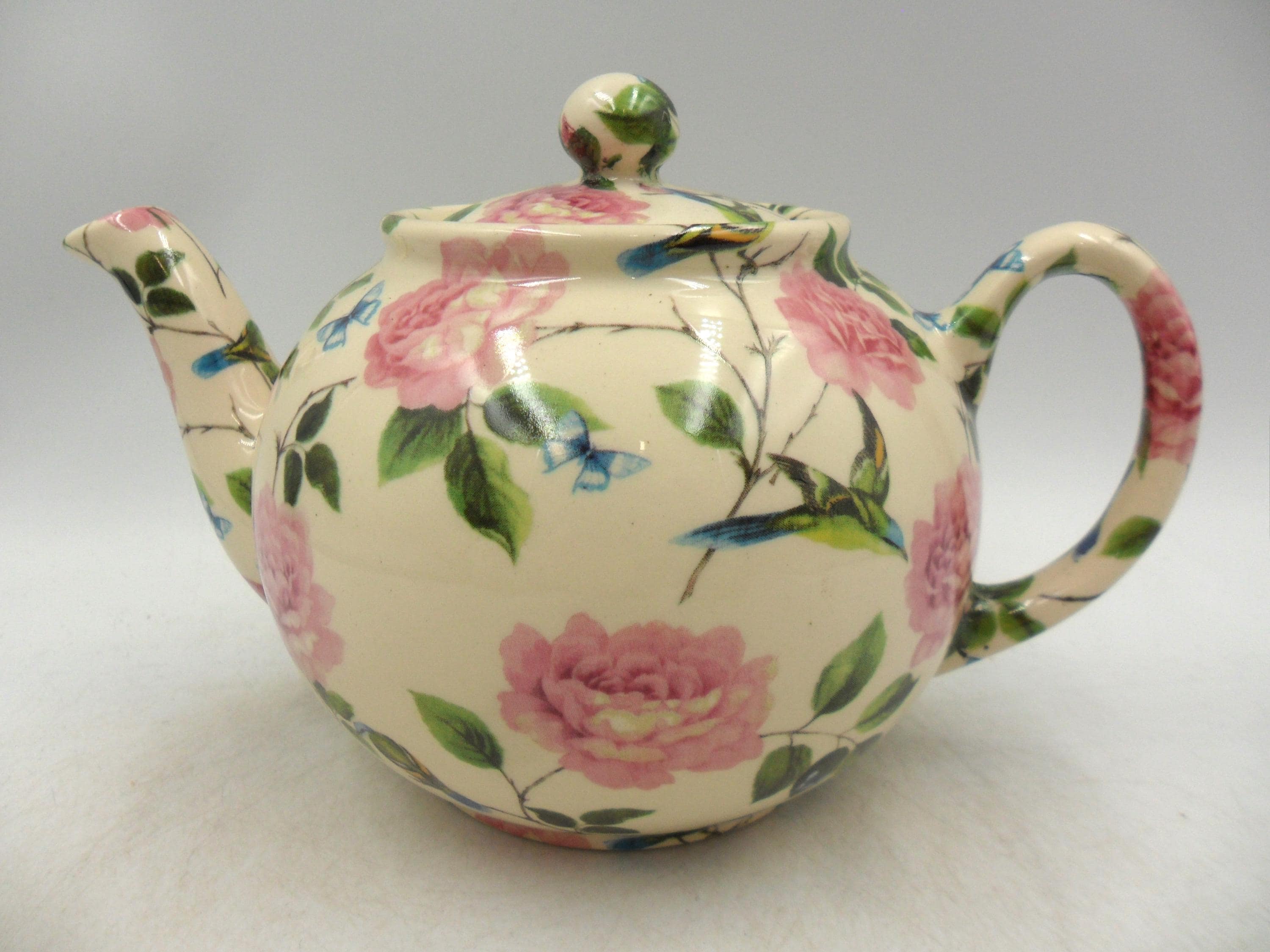 Heron Cross Pottery 伝統的な英国式ティーセット 6 Cup Teapot in Windsor Gardens Design by Heron Cross Pottery - Etsy