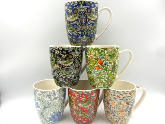 Set of 6 Assorted William Morris Design Aspen Beakers. - Etsy