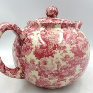 2 Cup Teapot in Pink Laura chintz Design by Heron Cross Pottery Bild 7