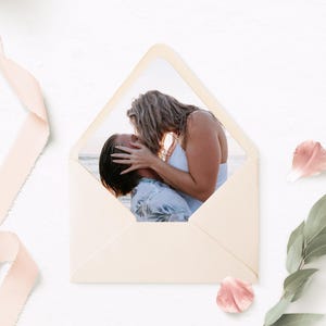 Bearbeitbare Foto Umschlag Liner Vorlage 5x7 / A7 Euro Klappe | Druckbare Umschlag Liner Vorlage | Personalisierte Foto Liner für Umschlag | Leinwand