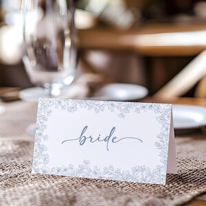 Complete Dusty Blue Floral Wedding Template Bundle | Editable Wedding Invitations, RSVP Cards, and Menus | Boho Wedding Collection