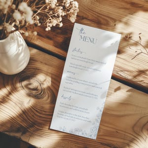 Customizable Dusty Blue Floral Wedding Templates | Boho Wedding Design Set | Editable Canva Invites and Signs | Instant Download
