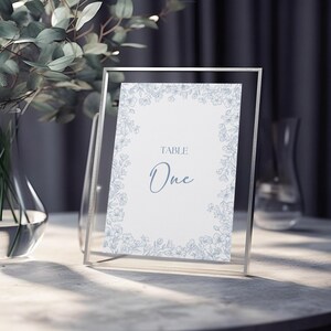 Elegant Boho Wedding Invitations and Signs | Dusty Blue Floral Theme | Customizable Canva Templates | Digital Download