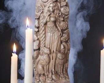 Freya Freyja Statue nordisch Pantheon Wikinger Pagan Asatru Heidentum Göttin Göttin Skandinavischer Altar Mythologie Wikinger Freya Statue