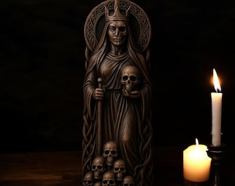 Hel Panteon nordycki Hel Bogini nordycka Hel Bogini wikingów Pogaństwo pogańskie Bogini śmierci i podziemi Asatru Hel Statua Sztuka czarownictwa