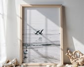 DINA Wooden Frame Mockup: Coastal Interior | PSD & JPG