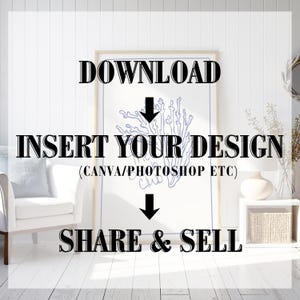 DINA Ratio Frame Mockup Goth / Credenza vintage scura con candele / PSD + JPEG immagine 7