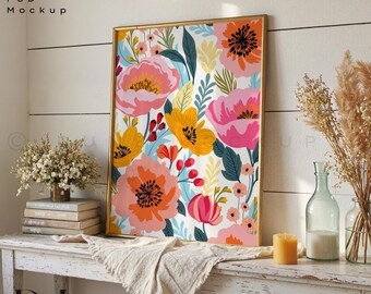 Coastal Cottage Vibes: Rustic Chic Wall Art Mockup 11x14 | PSD & JPG