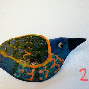 Recycled Bizarre Bird Brooches