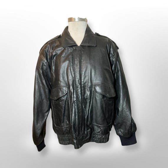 80s men's leather jacket - Gem 80s men's leather jacket - Gem