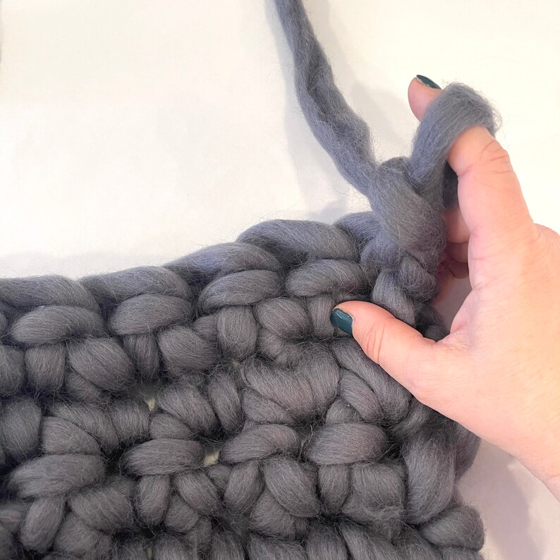 Hand Crochet Blanket Kit Finger Crochet Blanket Kit Wool Blanket Kit