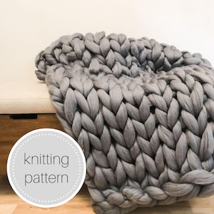 Riesen Strickdecke Muster - sofort download - Grobstrick Decke Strickdecke - Grobstrick Strickdecke - Grobstrick Strickdecke