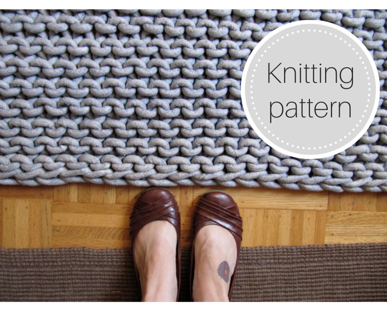 Knit Rope Rug Pattern Instant Download Cotton Rope Rug Etsy