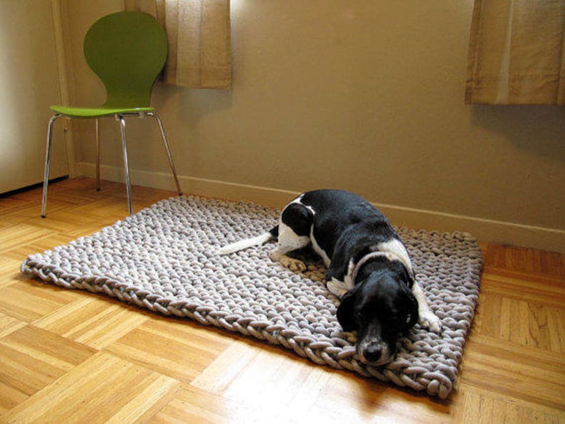 Knit rope rug pattern instant download cotton rope rug giant knit rug dye rope decorative rug modern rug image 2