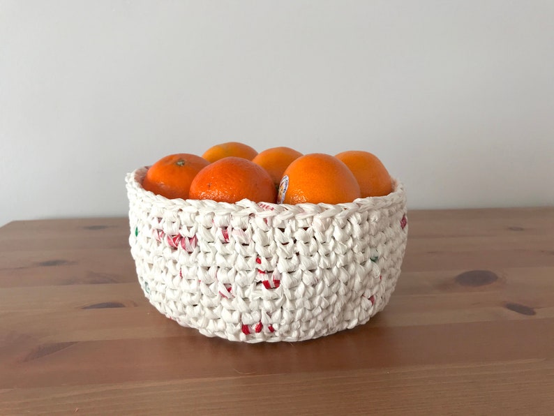 Plastic bag plarn crochet pattern crochet basket instant download crochet bowl crochet basket pattern recycled yarn plochet image 7