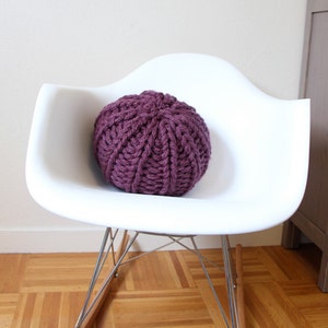 Chunky knit pouf pattern instant download with stuffing instructions knit pouf knit poof knit pouffe ottoman footrest image 3