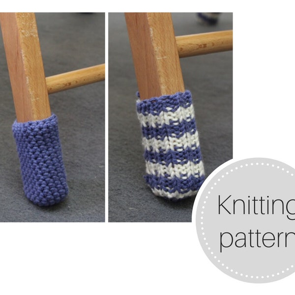 Chair socks pattern - knit and crochet versions - instant download - knit chair socks - crochet chair socks - chair legs