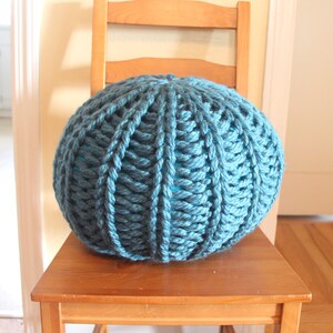 Chunky knit pouf pattern instant download with stuffing instructions knit pouf knit poof knit pouffe ottoman footrest image 4