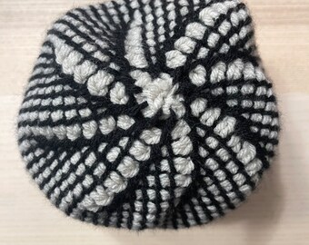 Patrón de gorro de crochet tunecino crochet tunecino para