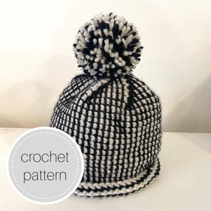 Tunisian crochet hat pattern - beginner Tunisian crochet - Tunisian crochet beanie - hat pattern - Tunisian knit stitch