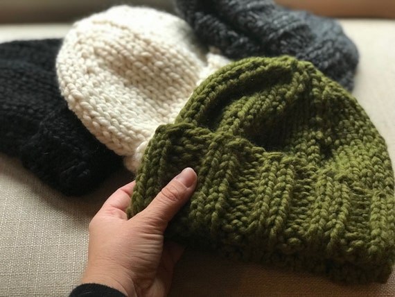 mens knit hat with brim