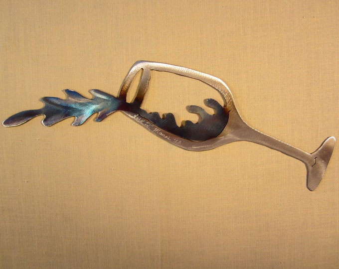 Spilling Wine Glass Steel Metal Wall Art Cellar Pinot Noir Etsy
