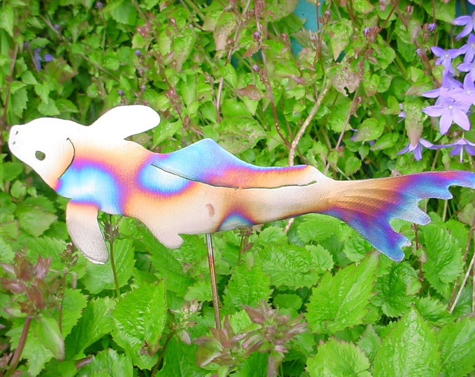 KOI Fish Outdoor Pond Ornament Metal Lawn Decor Yard Art Steel Etsy