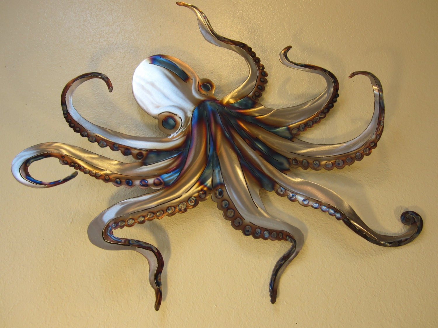 Octopus Octopi Octopuses Steel Wall Art Metal Ocean Beach Etsy