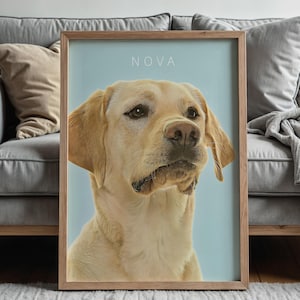 Custom Pet Portrait from Photo – Digital Dog or Cat Drawing – Personalized Pet Art – Pet Memorial Gift – Dog Loss Sympathy Gift