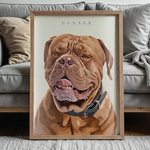 Custom hand-drawn pet portrait – Personalized dog watercolor from photo, unique dog painting and original pet artwork