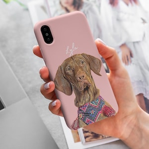 Personalisierte Haustier Handyhülle mit Haustier Foto und Namen, Einzigartiges Geschenk für Katzen Vater, Hunde Mutter Perfekt für Erinnerung Haustier Gedenkstätte und Tierliebhaber