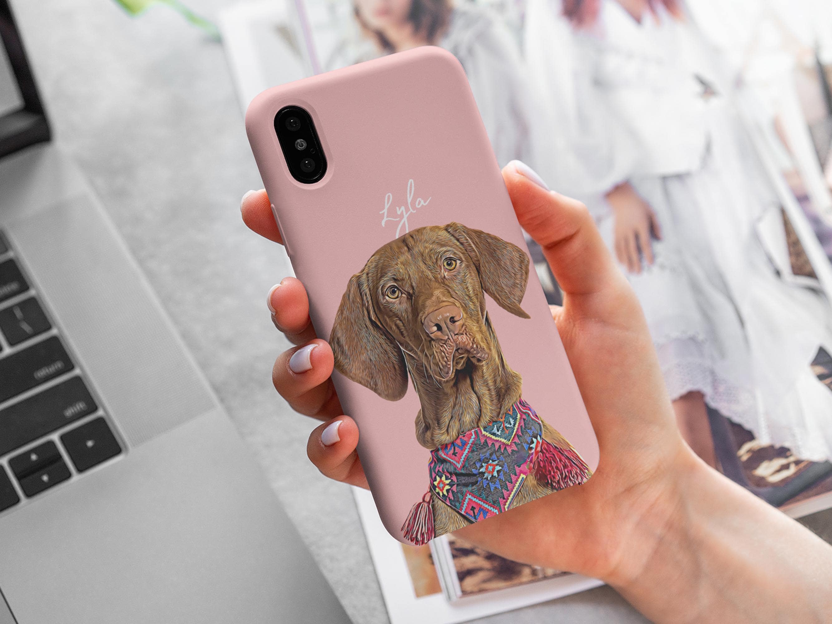 Custom Pet Phone Case Using Pet Photo and Name, Unique Gift for Cat Dad, Dog Mom Perfect for Remembrance Pet Memorial and Animal Lovers
