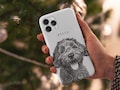 Custom Sketch Pet Phone Case Using Pet Photo and Name, Unique Gift for Cat Dad, Dog Mom Perfect for Remembrance Pet Memorial, Animal Lovers