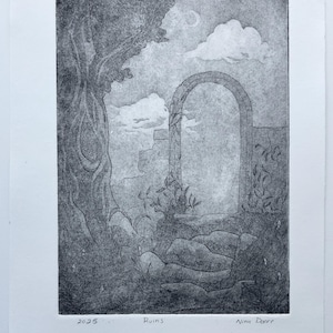 Ruins | aquatint etching