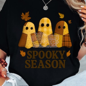 Cute Halloween Spooky Season png, Halloween png, Cute Halloween png, Ghosts png, Patchwork Halloween png, Spooky Halloween png