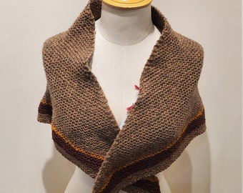 Outlander Clair's shawl Hand Knitted Wrap, shawl, handspun wool