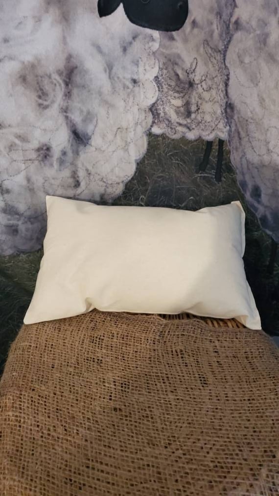 Neck or Travel Pillows 100 Organic Wool Filled and Cotton