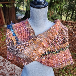 Handwoven Multicolor Merino Wool Shawl