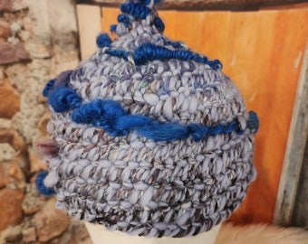 Viking, Norse, Anglo Saxon, Nalbinding hat, Hand spun and dyed wool, oslo stitch