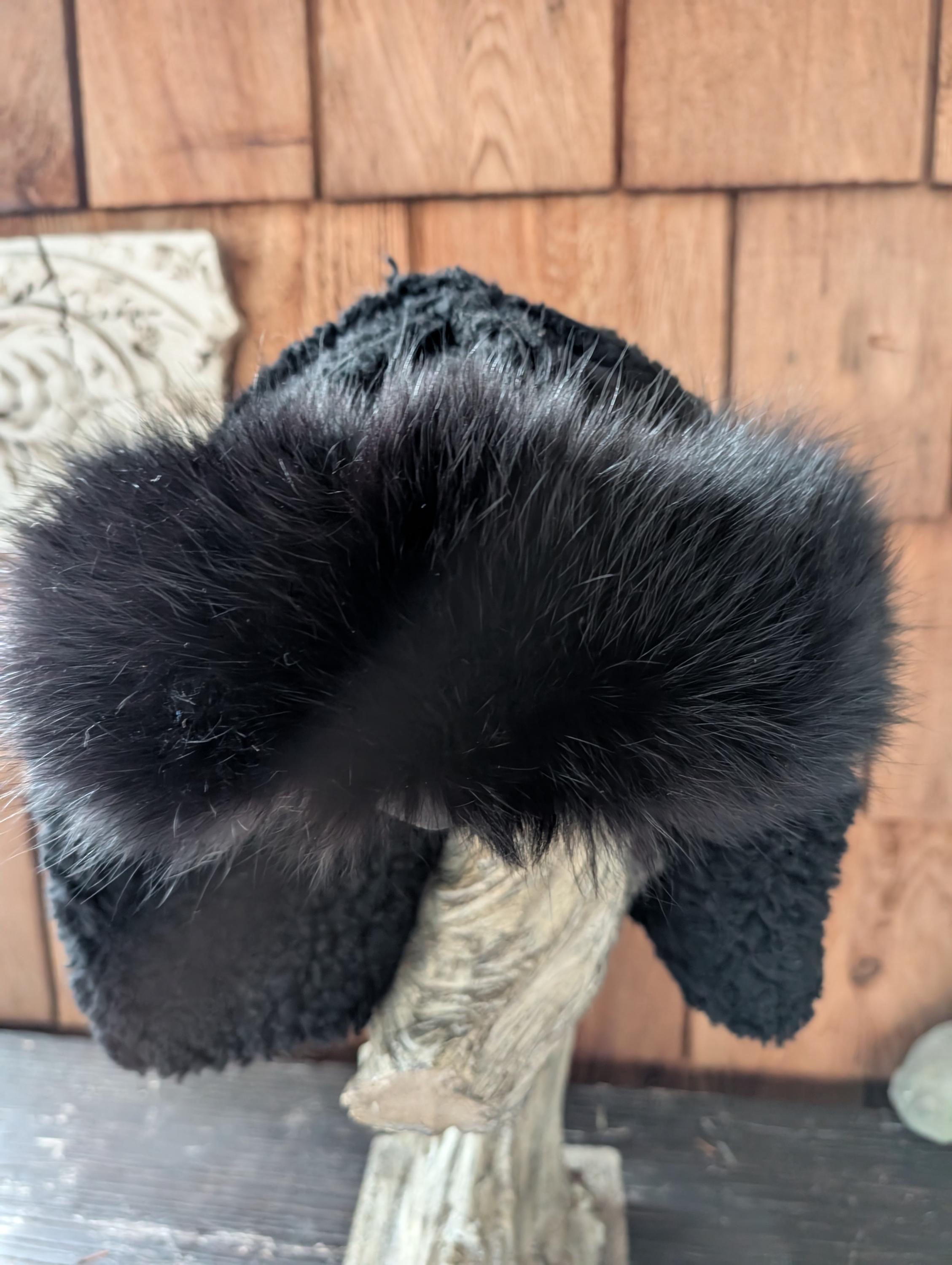 Unisex Genuine Mongolian Black Lamb Fur Hat One Size Mongolian Lamb Fur Hat - Etsy main image 2